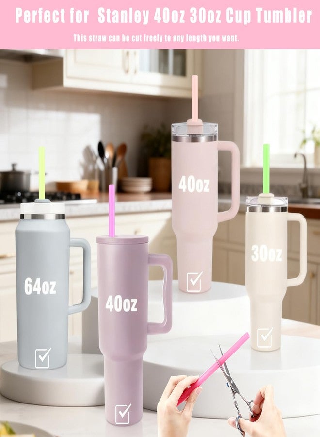 PAKCHOICE 50Pcs Neon Color Disposable Straws for 40 OZ Tumbler, 12 inch Extra Long Straws Disposable for Stanley 30 Oz 40 Oz Tumbler, Straw Individually Wrapped for Tumblers, Iced Coffee, Milk, Juice, Party Use - Image 4